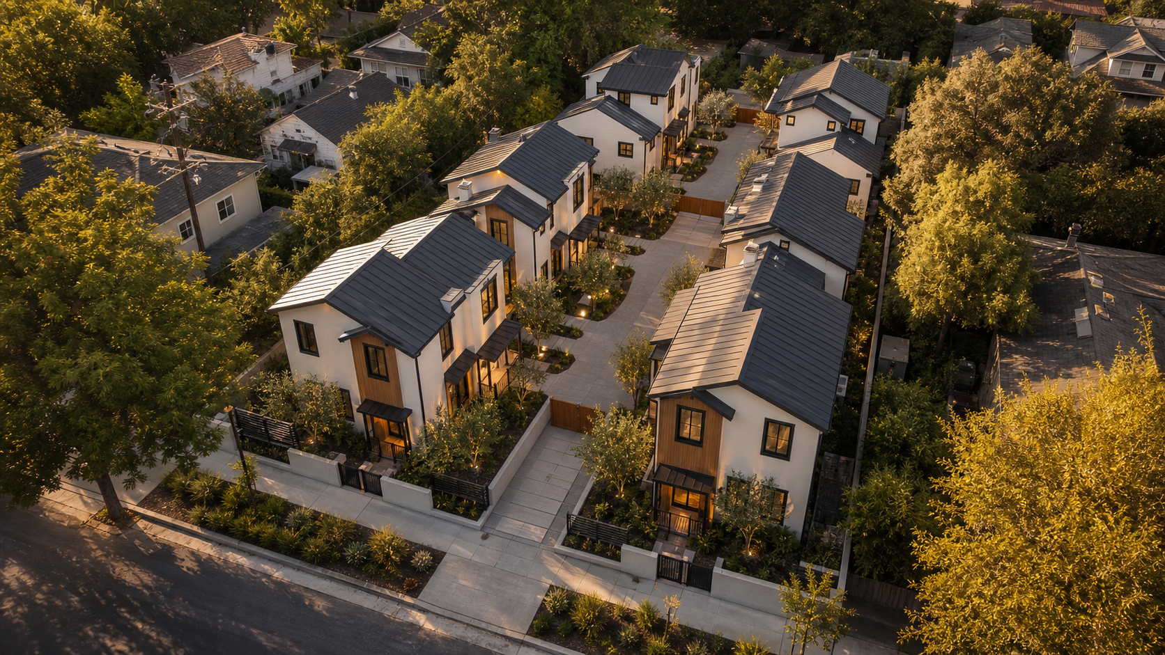 Illustrative high-end California infill housing development concept